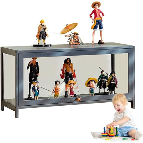 Dtyubfg Sammlervitrine Vitrinenschrank, Glasvitrine Vitrine für Sammlerstücke, Multifunktionale Staubdichte Glasvitrine, für Sammlerstücke, Bücher, für Spielzimmer, Schlafzimmer, Arbeitszimmer