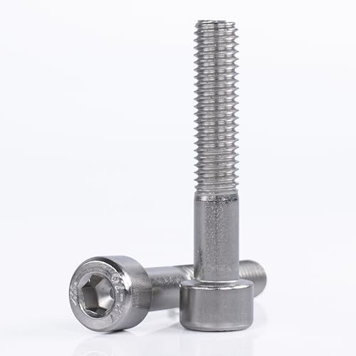Zylinderschrauben Edelstahl Innensechskant M6x12 (50 Stück) DIN 912 (ISO 4762) Vollgewinde Zylinderkopfschrauben - A2 V2A rostfreier Edelstahl (M6x12 (50 Stück)