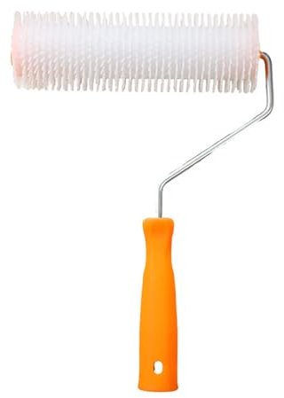 Rouleau Anti-Mousse Brosse,Auto-Nivelant Bulle Enlever Outil,Rouleaux Peinture Antimousse,Rouleau de Sol En Latex,Accessoires de Fournitures Anti-Mousse,Outil À Main Pour Sol En Ciment,Largeur 22cm