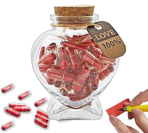 OnseToday Capsule Letters Message in a Bottle, Capsule Message for Boyfriend/Girlfriend, Love Letter for Valentines Day,Birthday, Anniversary