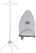 Percha para plancha de vapor, soporte de vapor para ropa, plancha de vapor portátil, soporte con guantes de planchado, trípode telescópico portátil, perchero vertical