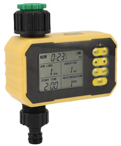 Fockety Temporizador para aspersores, Controlador Digital de riego a Prueba de Agua Programador de riego automático con Manguera con retardo por Lluvia Diseño de Filtro antiobstrucción