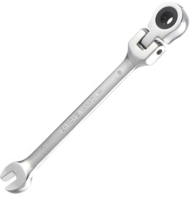 Foyscr Combination Ratchet Spanner, CRV Forged 9mm Wrench | Industrial Dual Purpose Design, Anti Slip Anti Bend Hand Tool