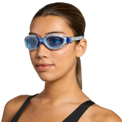 Zoggs Original Predator Flex Schwimmbrille Erwachsene, Herren und Damen – Freiwassereinsatz, Antibeschlag, Bequemer Sitz, Einfach Verstellbare Zugbänder