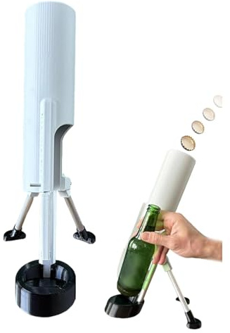 Automatic Bottle Opener, Funny Mortar-Bottle Hands-Free Push Down Beer/Soda Decapitator for 300ml/12oz Beer & Soda Bottles, Cool Easy Cap Removal Bartender Tool for Home & Camping Party (1PC)