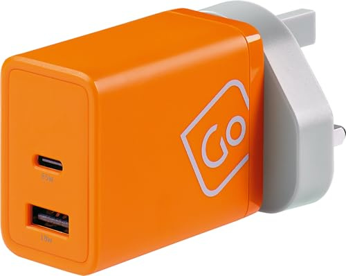 Go Travel Worldwide USB-C GaN Charger - 65W PD for Laptops & Phones | Fast-charges phones, tablets and devices from a compact wall plug - powerful mains charging for trips abroad. Ref 571.101.