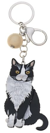 Baesics Schlüsselanhänger 3D Hund und Katze aus Acetat, Haptisches Design | Robustes Material mit haptischem Design, als Anhänger für Tasche und Schlüssel. Geschenkidee für Damen, Herren und Kinder