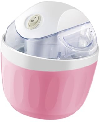 FLCPJGV Máquina de Yogur para Mini Heladera Eléctrica Cócteles de Frutas Granizados Desserts con Taza de Congelación Rápida Material Resistente Y S, Blanco Rosado, Individual