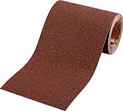 kwb Schleifrolle 5 m x 115 mm aus Korund mit Körnung 80, hochwertiger Kunstharz-Verleimung und verstärktem Papierträger für den groben Schliff von Holz und Metall