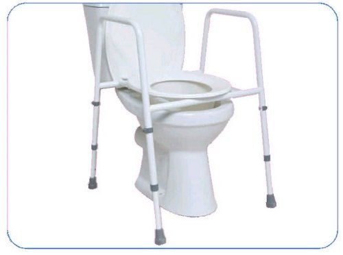 NRS Healthcare Height Adjustable Toilet Frame with Seat