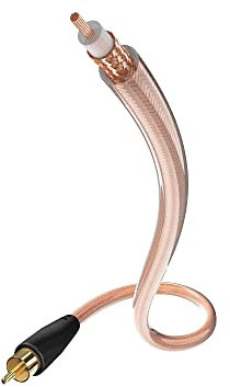 inakustik – 00308231 – Star Mono-Subwooferkabel | Hochwertiges Subwooferkabel mit 6,0mm Kabeldurchm. | 3,0m in Transparent| Dichtes Abschirmgeflecht gegen äußere Störeinflüsse - vergoldete Kontakte