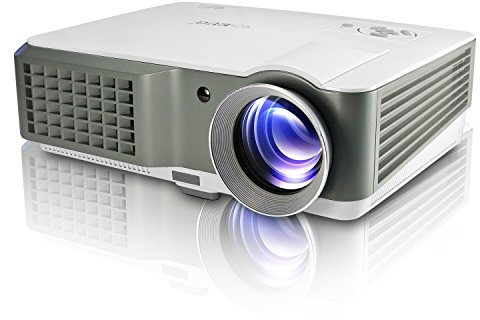 EUG Home Theater Projector HD 1080p Support 2500 Lumen HDMI USB SD VGA AV Audio for DVD Player Xbox PS3 TV Video Projector iPad iPhone,Keystone Correction,built-in Speakers