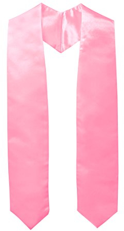 GraduationMall Abschluss Stola für akademische Kirche Priester Chor Stola Stahl 152cm Unisex Erwachsene Rosa