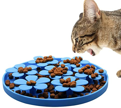 Générique Coussin à lécher en Silicone pour Animaux de Compagnie - Tapis à lécher pour mangeoires lentes pour Chat | Réducteur d'ennui et d'anxiété, Jouets d'enrichissement de Puzzle pour Chien,