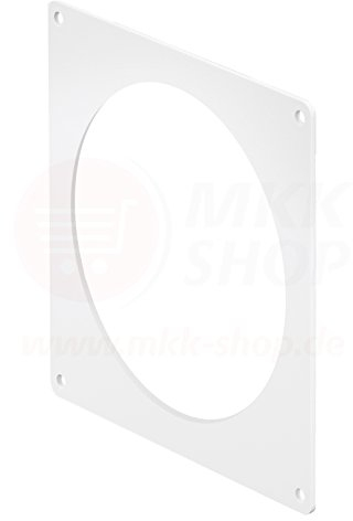 MKK Wandflansch Montageplatte Ø 125 mm Kunststoff Lüftungsrohr Rundkanal Rohr PVC Kanal Wand