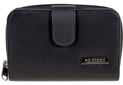 Damen schwarze Nappa-Leder-Tasche von Lorenz, mit Reißverschluss, inklusive Geschenktüte