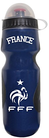FFF – GOURDE BLEUE – GOURDE OFFICIELLE DE LA FFF – IDEALE POUR LES SUPPORTERS – COMPACTE – 600 ML – 100 % ALUMINIUM