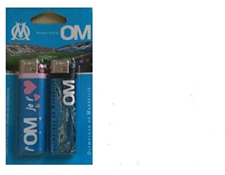 fan2shop Lot de 2 briquets Om, Olympique de Marseille