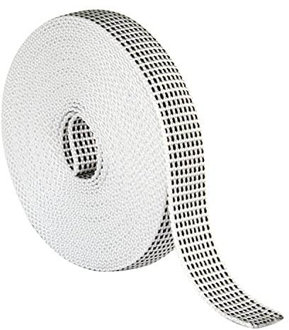 Amig - Cinta para Recogedor de Persianas Enrrollables - Cuerda de Repuesto para Carrete de Persiana de Toque Suave y Rígido - Resiste Rayos UV y Abrasión - Color Pintas Negras - Medidas 14 mm x 6 m