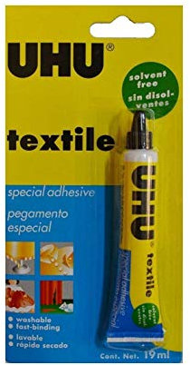 2X UHU textile solvent free fabric glue 19ml
