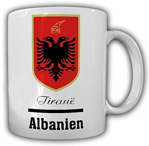 Tasse Albanien Kaffebecher Hauptstadt Wappen Siegel Heimat Stolz Emblem #22344