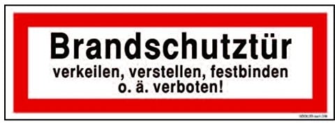Nur 1 x Versand Schild RWA/BMZ/SPZ/Aufzug/Schilder DIN 4066 Symbol Folie selbstklebend nachleuchtend Folie Nachleuchtend selbstklebend, Größe 297 X 105, Farbe Brandschutztür verkeilen,verstellen