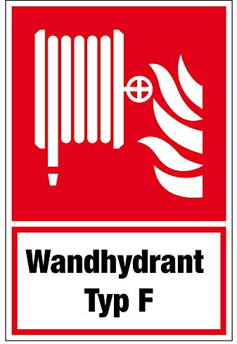 Brandschutzzeichen - Wandhydrant Typ F - Kunststoff - 20 x 30 cm