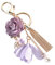 ZOONAI Porte-clés avec fleur et pampille - Pour voiture, sac à main - violet - taille unique