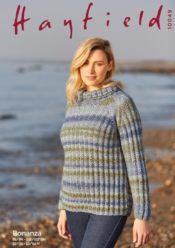 Hayfield Bonanza Chunky Knitting Pattern - 10049 Sweater