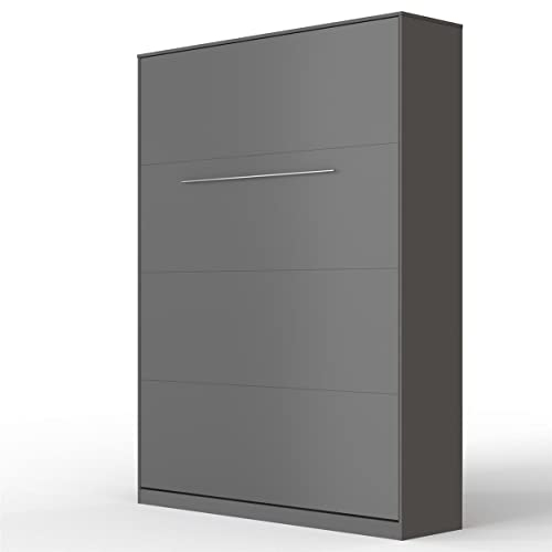 SMARTBett Schrankbett Standard Anthrazit 140 Vertikal