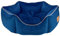 MOOI Crown Hundebett aus kuscheligem Velvetstoff, Füllung aus hautsympathischen 100% Polyester-Watte und Kügelchen, waschmaschinengeeignet bei 30 Degree C, in 3 Größen verfügbar Blau 65 x 78 x 25 cm