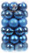 Sea Team 41-Pack Christmas Ball Ornaments with Strings, 40mm/1.57 Small Size Baubles, Shatterproof Plastic Christmas Bulbs, Hanging Decorations for Xmas Tree, Holiday, Wedding, Party, Princess Blue