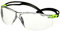 3M SecureFit 500 Schutzbrille, grüne Bügel, Scotchgard Anti-Fog-/Antikratz-Beschichtung (K&N), transparente Scheibe, SF501SGAF-GRN-EU
