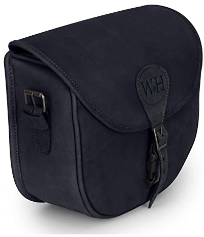 Walker & Hawkes - Patronentasche aus Echtleder - für schnelles Nachladen - Schwarz - Medium (100 Patronen(25 (L) x 20 (H) x 10cm (B))