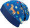 Wollhuhn ÖKO Leichte Mädchen/Jungen Beanie-Mütze Bündchen Elastisch Übergangszeit/Sommer Kinder-Mütze Baumwolle (Öko-Stoffe, Bio) 22222235 (Pony/Pferde Blau, M)