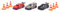 siku 6331, Geschenkset Race, Mercedes-AMG GT4, Audi RS 5 Racing und BMW M4, Inkl. 6 Pylonen, Spielzeug-Autos, Metall/Kunststoff, Multicolor, Mit Sportfelgen und Heckflügeln