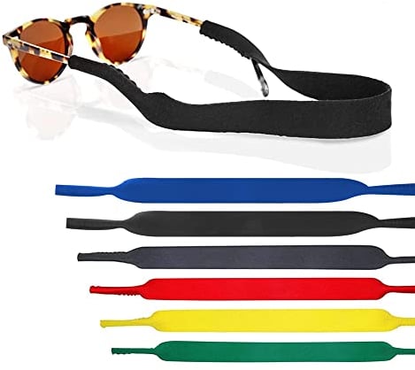 CiciIng 6 Stück Brillenband Sport Neopren Gläser Retainer Strap, Anti Rutsch Elastic Brillenbänder Brillenband Schwimmfähig für Sportbrillen und Sonnenbrillen