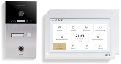 GVS - 1-Familienhaus IP Video Türsprechanlage AVS5429U - Mit 2x10 Zoll Monitor, App, HD-Kamera & Türöffner Funktion (Fingerprint/RFID) - Türklingel Sprechanlage Gegensprechanlage