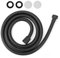 Tuyau de douche, 1,5 m Flexible de Douche noir mat en acier inoxydable haute pression flexible tuyau de douche à main raccords de tuyau de pommeau de douche,Avec protection Anti-Torsion