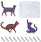 Nifocc Katze Epoxidharz Formen Resin Mold Katze Kristall Gießform Casting Form mit 10 Stück Brosches Tierform Silikonform Schmuck Silikon Formen für DIY Basteln Brosche Anhänger Halskette Ohrring