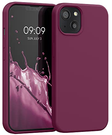 kwmobile Handyhülle für iPhone 13 Hülle, für iPhone 13 Case - Hülle Silikon - kabelloses Laden - Magenta Lila