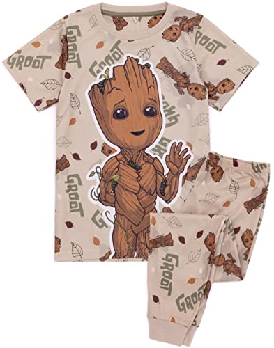 Marvel I Am Groot Kinderpyjama | Jungen Mädchen Baum Charakter T-Shirt Hose Pjs Set | Film-Merchandise