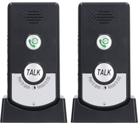 Système de Sonnette Vocale à 2 Voies, Voix sans Fil Bidirectionnelle, Système de Sonnette Mobile Intérieur Extérieur pour la sécurité à la Maison, Sonnette de Porte sans Fil