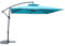 CONCEPT USINE | Parasol Déporté Carré Inclinable 3X3 m Capri Bleu| Terrasse Balcon Jardin | Baleines Armature et Pied Acier | 100% Polyester | Réglable en Hauteur | Protection UV 50+ Waterproof