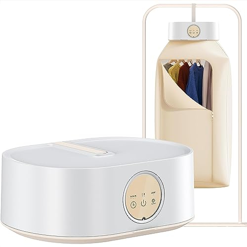 JOSBY Secadora portátil eléctrica, Mini Secadora Plegable con función de sincronización y calefacción PTC para apartamento, Viaje, Dormitorio, RV
