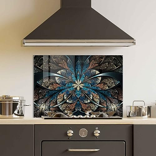 Tempered Glass Kitchen Backsplash, Stove Back Cover, Stove Splashback, Cutting Board, Kitchen Sink Splash Guard, Home Wall Decor (30x20’’)