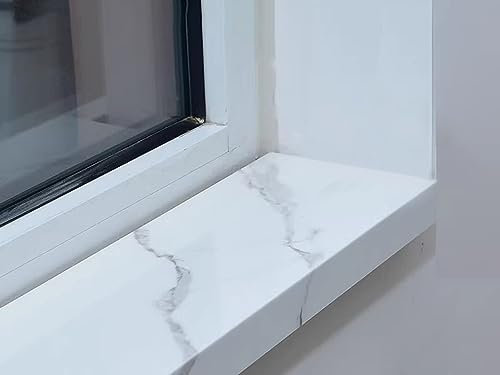 Fensterbank Fensterbrettbrettkante In Sondergröße, Weiße Fliesenoberfläche, Fensterbankabdeckung Aus PVC Und Acryl, 2,2m 2m 1,8m 1,6m 1,5m 1,3m 1,2m 1,0m Lang ( Color : W 30cm(11.8 in) , Size : L 150c