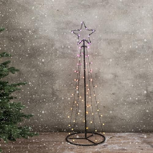 Benelando LED Weihnachtsbaum 100 cm Weihnachtsstern Fernbedienung Farbwechsel 11 Leuchtfunktionen