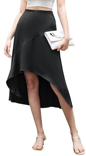 Damen Herbst Bleistiftrock Bodycon Rock Midi Pencil Rock Business Röcke Rose Rot S