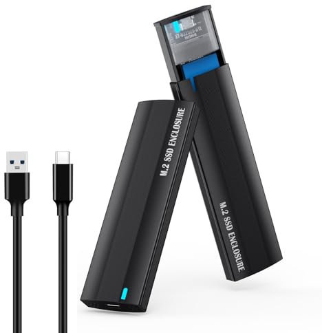Boîtier SSD M.2 USB 3.1 Type C 10 Gbit/s Boîtier en aluminium pour transfert de données et sauvegarde du système Support NVMe USB 3.1 vers adaptateur SSD